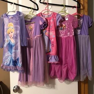 Set of 5- 4T Princess Nightgowns